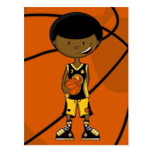 Basketball Player with Afro Postcard