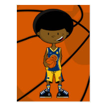 Basketball Player with Afro Postcard