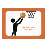 Basketball player with ball custom personalized invitation