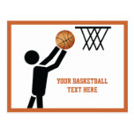 Basketball player with ball custom postcard