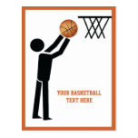 Basketball player with ball custom postcard