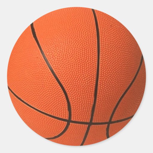 Basketball Round Sticker Zazzle