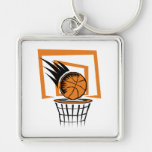 basketball score graphic keychain