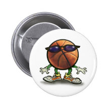 Basketball Shades Pinback Button