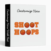 Basketball Shoot Hoops T-shirts and Gifts Binders