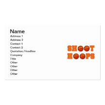 Basketball Shoot Hoops T-shirts and Gifts Business Card Templates
