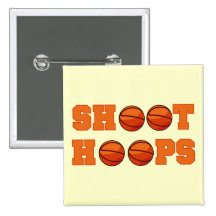 Basketball Shoot Hoops T-shirts and Gifts Pin