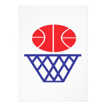 Basketball Sign Custom Invitations