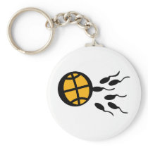 basketball sperm icon keychains