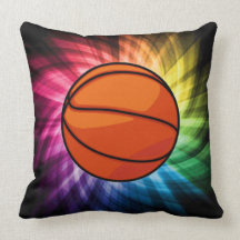Basketball; Sport; rainbow Pillow