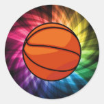 Basketball; Sport; rainbow Sticker