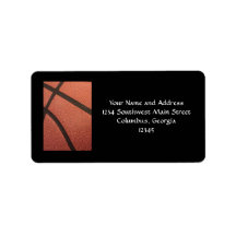 Basketball Sports Image Personalized Address Label