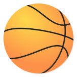 Basketball Round Stickers