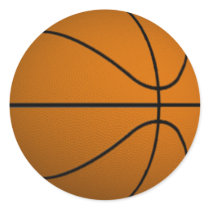 Basketball Round Stickers