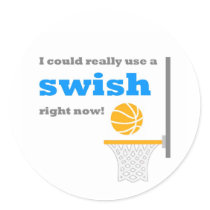 Basketball Swish Sticker