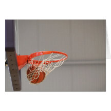Basketball Swishing in the net card