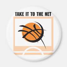 Basketball Take It To The Net Refrigerator Magnet