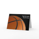Basketball Thank Your Team Cards