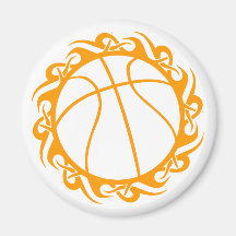 basketball. tribal. fridge magnet
