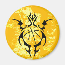 basketball. tribal. magnets