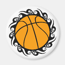 basketball. tribal. refrigerator magnet