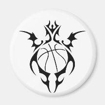 basketball. tribal. refrigerator magnets