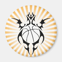 basketball. tribal. refrigerator magnets
