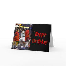 Basketball Two Against One Card