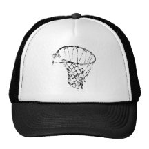 Basketball Used Look Retro Mesh Hats