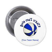 Basketball - White/Blue Pins