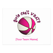 Basketball - White/Pink Postcards