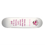 Basketball - White/Pink Skate Board