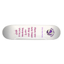 Basketball - White/Purple Skate Board