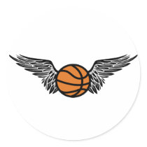 basketball. winged. stickers