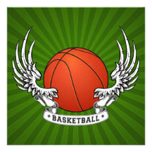 Basketball Wings Invitation