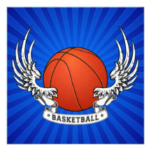 Basketball Wings Invitation