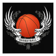 Basketball Wings Invitation