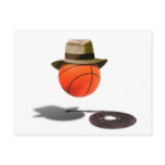 Basketball With Fedora and Whip Post Cards