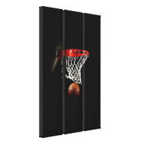 Basketball Wrapped Canvas - 3 Canvases Set