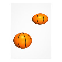 Basketballs Custom Invitations