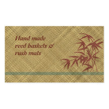 Basketry or matting business card