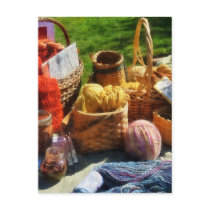Baskets of Yarn at Flea Market