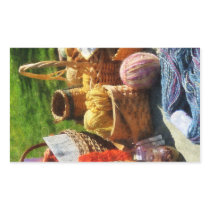 Baskets of Yarn at Flea Market