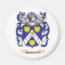 Baskett Coat of Arms (Family Crest) Fridge Magnet
