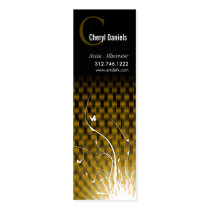 Basketweave Jungle Skinny Profile Card Template business cards