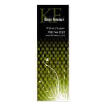 Basketweave Jungle Skinny Profile Card Template Business Card
