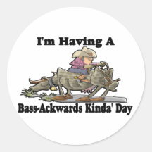 Bass-Ackwards Sticker