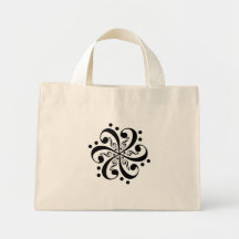 Bass and Treble Clef Swirl Tote Tote Bags