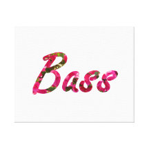 Bass bougie flat text canvas prints