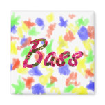 Bass bougie flat text magnets